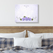 Gastenboek Alternatieve Lavendel Rozen Canvas Afdruk (Insitu (Slaapkamer))