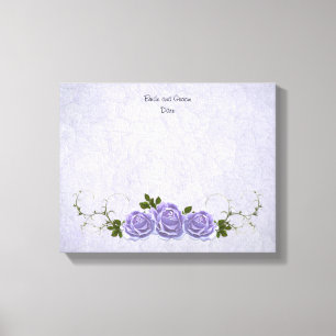 Gastenboek Alternatieve Lavendel Rozen Canvas Afdruk