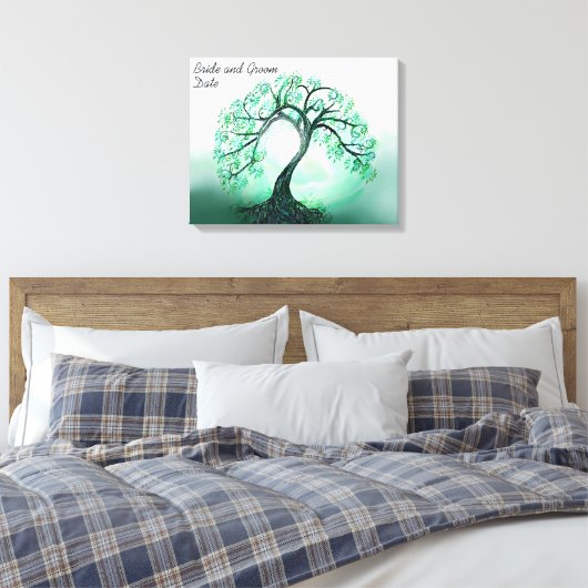 Gastenboek Alternatieve levensboom Canvas (Insitu (Slaapkamer))