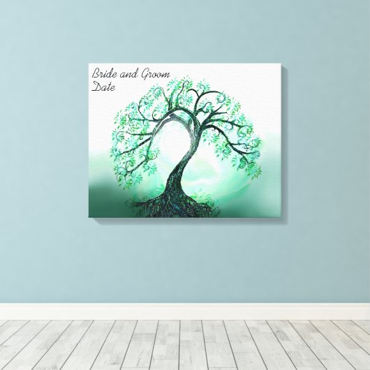 Gastenboek Alternatieve levensboom Canvas (Insitu (Houten vloer))