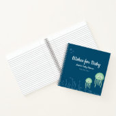Gastenboek Baby shower Jellyfish Boy Blue Notitieboek (Binnen)