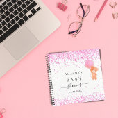 Gastenboek baby shower roze teddybeer meisje notitieboek