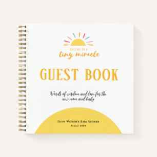Gastenboek, Baby shower Tiny Miracle Sunshine Notitieboek