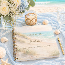 Gastenboek Baby Shower zomer strand kust Notitieboek