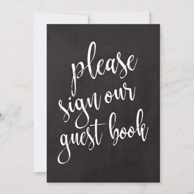 Gastenboek Betaalbaar Schoolbord Trouw Teken (Voorkant)