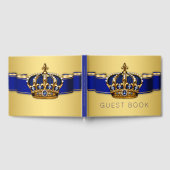 Gastenboek Blauw Goud Prins Koning Kroon (Volledig)