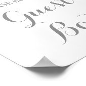 Gastenboek Bord Roze Waterverf Bloemen Poster (Hoek)