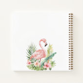 Gastenboek bruidsdouche roze flamingo notitieboek (Achterkant)