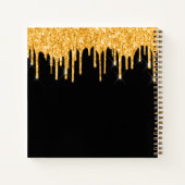 Gastenboek bruiloft zwart goud glitter ballonnen notitieboek (Achterkant)