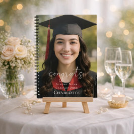 Gastenboek diploma feest foto gefeliciteerd notitieboek