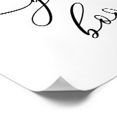 Gastenboek Eenvoudige Handtekening Schoon Poster (Hoek)