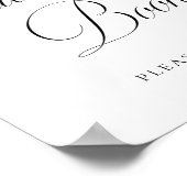 Gastenboek  Elegance Script Bruiloft Poster (Hoek)