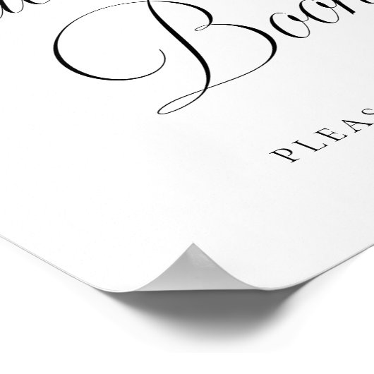 Gastenboek  Elegance Script Bruiloft Poster (Hoek)