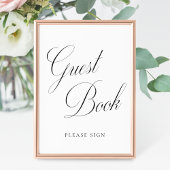 Gastenboek  Elegance Script Bruiloft Poster