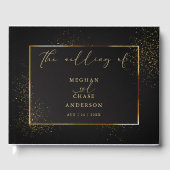 GASTENBOEK | Elegant Black en Gold Glitter (Voorkant)