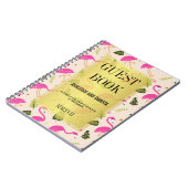 Gastenboek | Fabulous Modern Hot Pink Flamingo's Notitieboek (Linkerzijde)