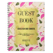 Gastenboek | Fabulous Modern Hot Pink Flamingo's Notitieboek (Voorkant)