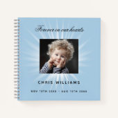 Gastenboek gedenkteken begrafenis blauwe jongen fo notitieboek (Voorkant)