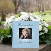 Gastenboek gedenkteken begrafenis blauwe jongen fo notitieboek