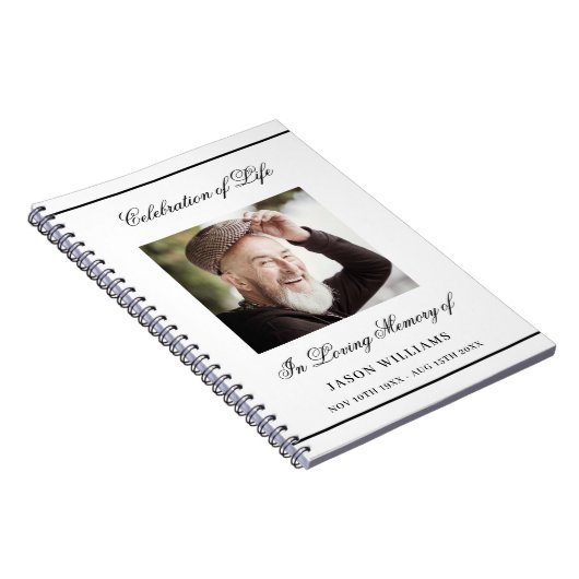 Gastenboek gedenkteken begrafenis eenvoudige foto notitieboek (Rechterzijde)