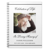 Gastenboek gedenkteken begrafenis eenvoudige foto notitieboek (Voorkant)