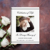 Gastenboek gedenkteken begrafenis eenvoudige foto notitieboek