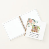 Gastenboek gedenkteken begrafenis roos gouden bloe notitieboek (Binnen)