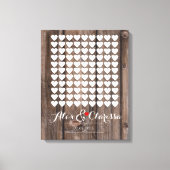 gastenboek hart ondertekening bruiloft gastenboek canvas afdruk (Voorkant)