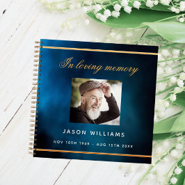 Gastenboek herdenking funeral blauwe lucht foto notitieboek