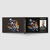 Gastenboek Herdenkingsfoto Aangepaste Motorrijder (Volledig)