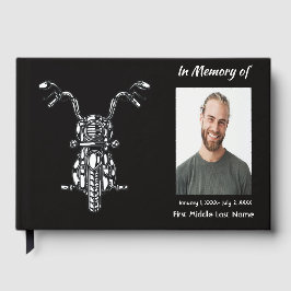 Gastenboek Herdenkingsfoto Aangepaste Motorrijder
