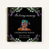 Gastenboek herdenkingsmonument begrafenis zwart bl notitieboek (Voorkant)