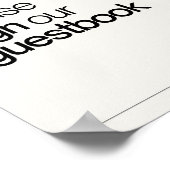 Gastenboek herinnering hostel bed & breakfast info poster (Hoek)