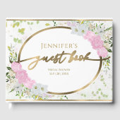 Gastenboek Lente Bruidsfeest Vergulde Wilde Bloem (Voorkant)