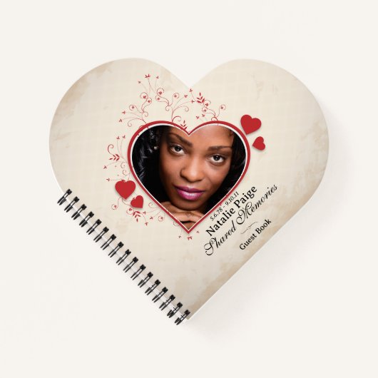  gastenboek met een hartsthema notitieboek (Voorkant)