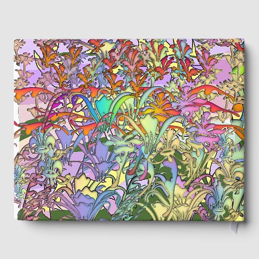 Gastenboek met gemengde bloemen (Achterkant)