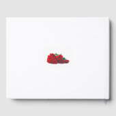 Gastenboek met levendige rode rozen (Achterkant)