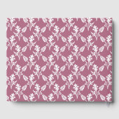 Gastenboek met roze en witte bloemenprint (Achterkant)