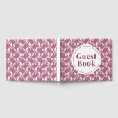 Gastenboek met roze en witte bloempatroon (Volledig)
