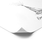 Gastenboek met vingerafdruk verzenden poster (Hoek)