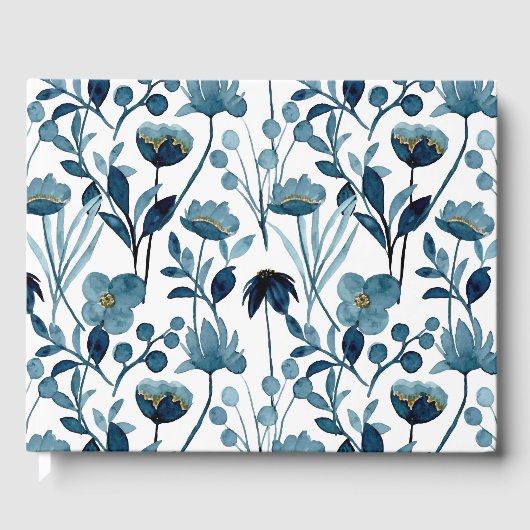 Gastenboek met waterverf bloemen (Voorkant)