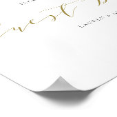 Gastenboek met waterverf groen en witte bloemen poster (Hoek)