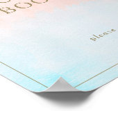 Gastenboek met waterverf zomersonsondergang poster (Hoek)