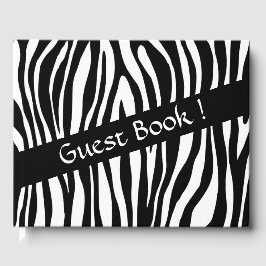 Gastenboek met zebraprint