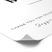 Gastenboek | Moderne minimale bruiloft signage tek Poster (Hoek)