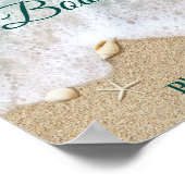 Gastenboek Poster met Strandgolven (Hoek)