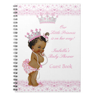 Gastenboek Prinses Baby Shower Roze Wit Etnisch Notitieboek