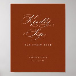 Gastenboek Receptie Event Table Sign Poster