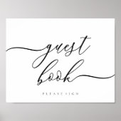 Gastenboek Schoon Eenvoudige Handtekening Poster (Voorkant)