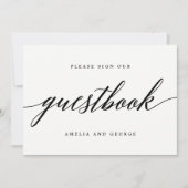 Gastenboek Sign - Modern Script Kaart (Voorkant)